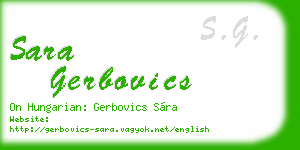 sara gerbovics business card