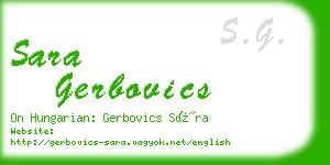 sara gerbovics business card